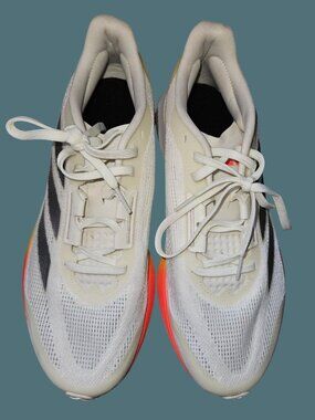 Adidas Duramo Speed Ivory/Iron Metallic/Spark Running Sneakers Women 10.5